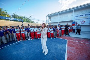 Duarte en el centro educativo Benito Juárez, en Cristo Rey
